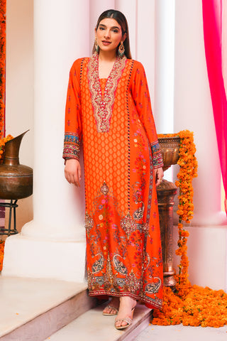 Festive Orange Kaftan (D-03)