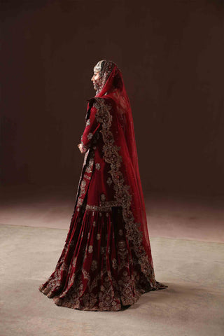 Classic Red Gharara Bridal (BR-04-R)