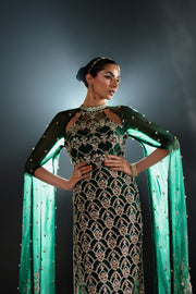 Bold Emerald Majesty Statement Gown (D-03)