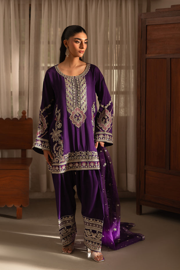 Luxe Kurta Shalwar Set (D-08)