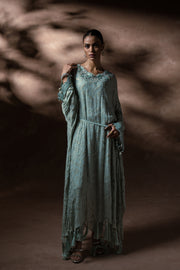 Aqua Tassel Kaftan Set (D-12)