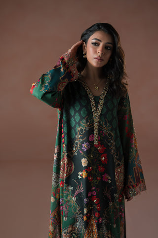 Forest Floral Tassel Kaftan Set  (D-06)