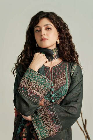 Dark Jade Embroidered Shirt (D-05)